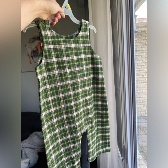 Sweetdil Green plaid romper longalls overalls 24m NWT - Picture 9 of 9